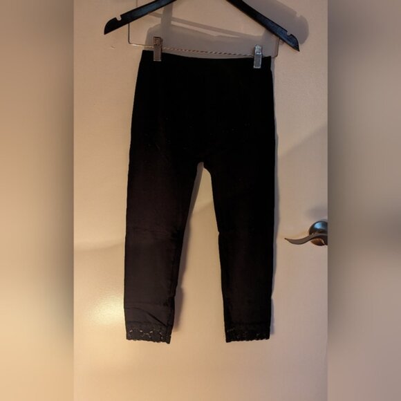 Black Capri Style Tights - Womens Medium - Picture 2 of 4